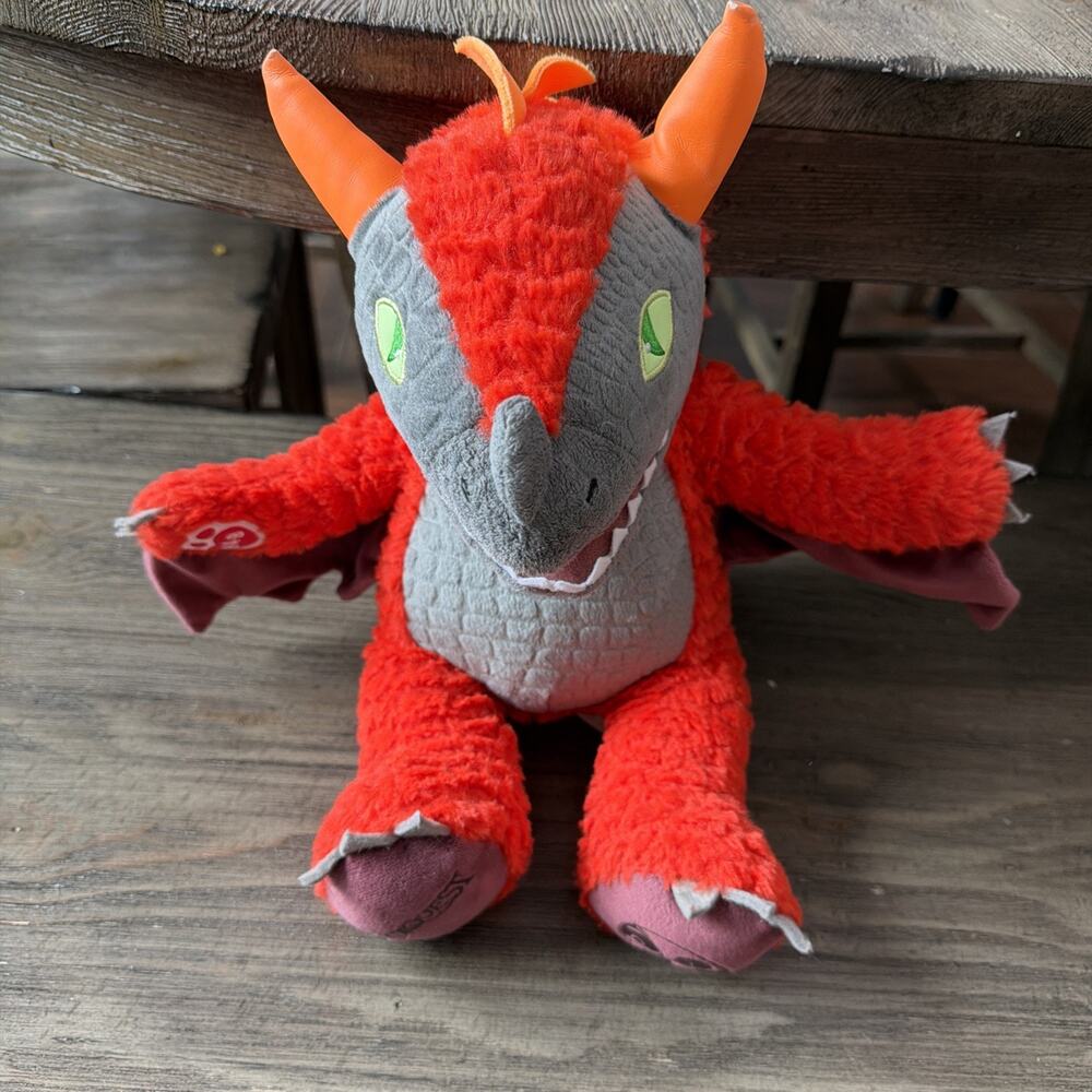 Build A Bear Great Wolf Lodge MagiQuest Charlock MagicQuest Red Dragon Plush